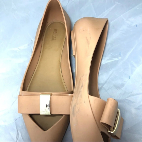 Melissa Maisie II Bow Flats Tan 7 FINAL SALE - Picture 5 of 8